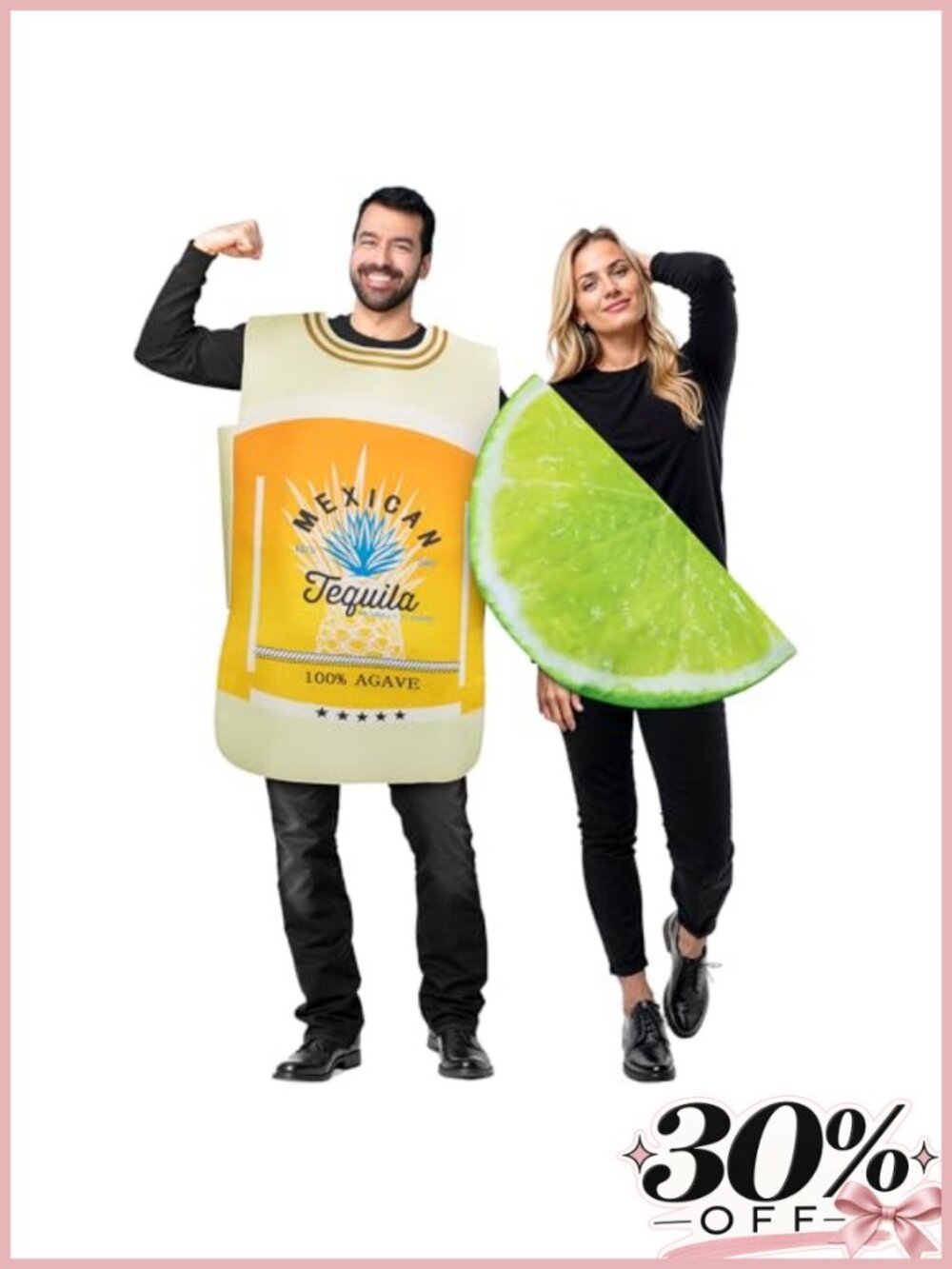 Tequila Lime Couples Halloween Costume Adults Funny Matching Set